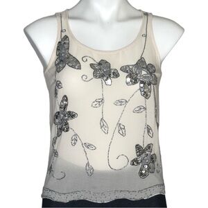 Freeway sequin and beaded camisole, size small